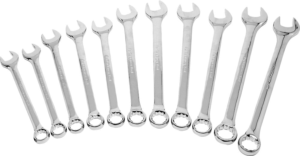 PERFORMANCE TOOL 11 Pc Sae Combo Wrench Set - W1061