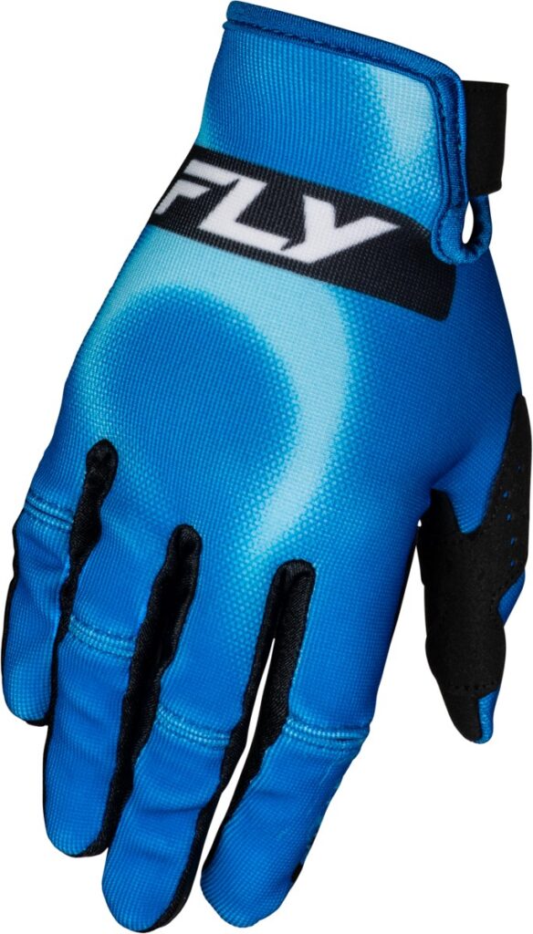 FLY RACING Youth Kinetic Torch Gloves (2027) — Light Blue/Blue — TORCH