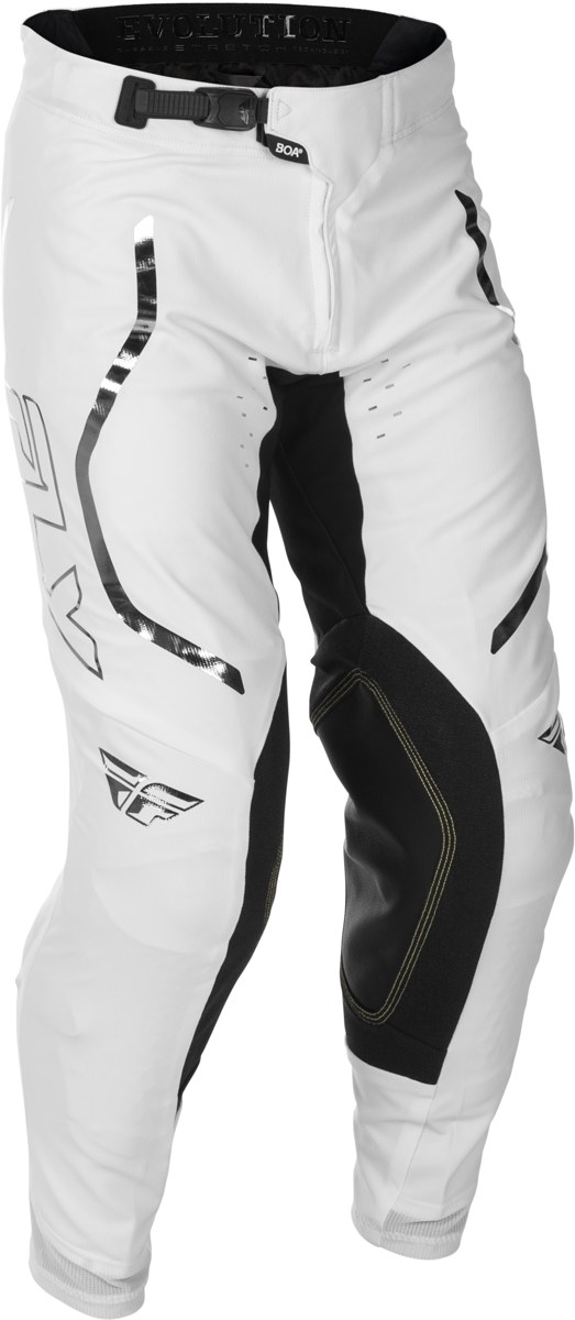 FLY RACING Evolution DST LE Flash Pants — White/Silver — FLASH