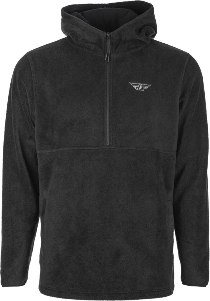FLY RACING Half Zip Pullover Hoodie — Black