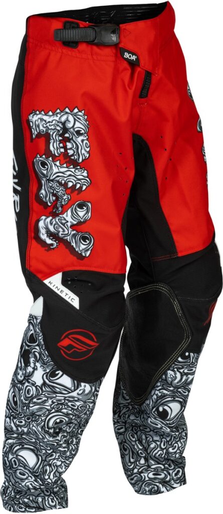 FLY RACING 2026 Kinetic Mutant Youth Pants — Red/White/Black — MUTANT