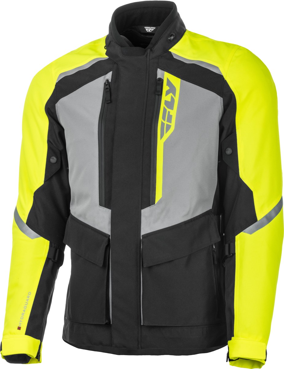 FLY RACING Terra Trek Jacket — Black/Hi-Vis Yellow
