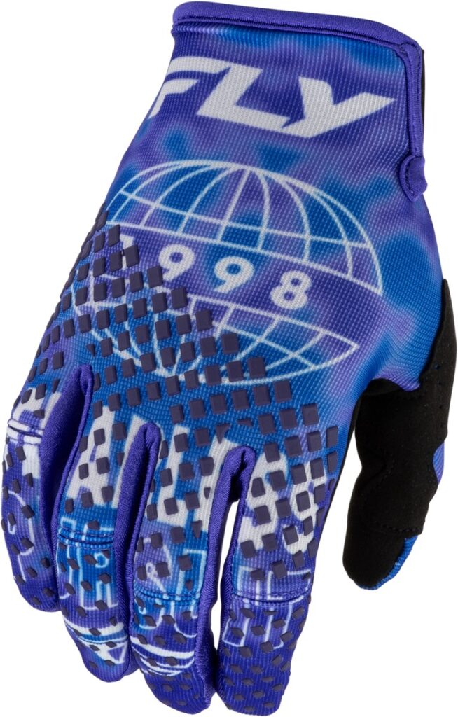 FLY RACING Youth Kinetic Blur Gloves (2027) — Blue/Navy — BLUR