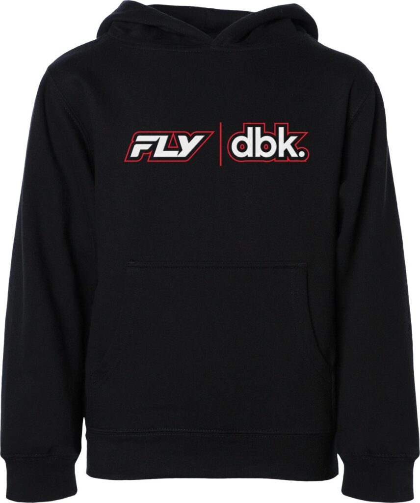 FLY RACING Youth FLY DBK Wheelie Hoodie — Black — WHEELIE