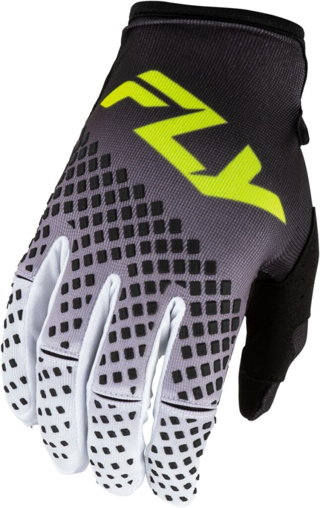 FLY RACING Kinetic Fade Gloves (2027) — Black/White/Hi-Vis Yellow — FADE