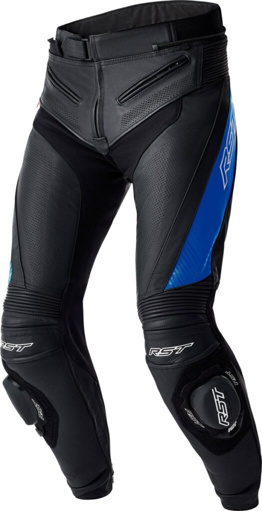 RST Tractech Evo D3O Leather Pants — Black/Blue
