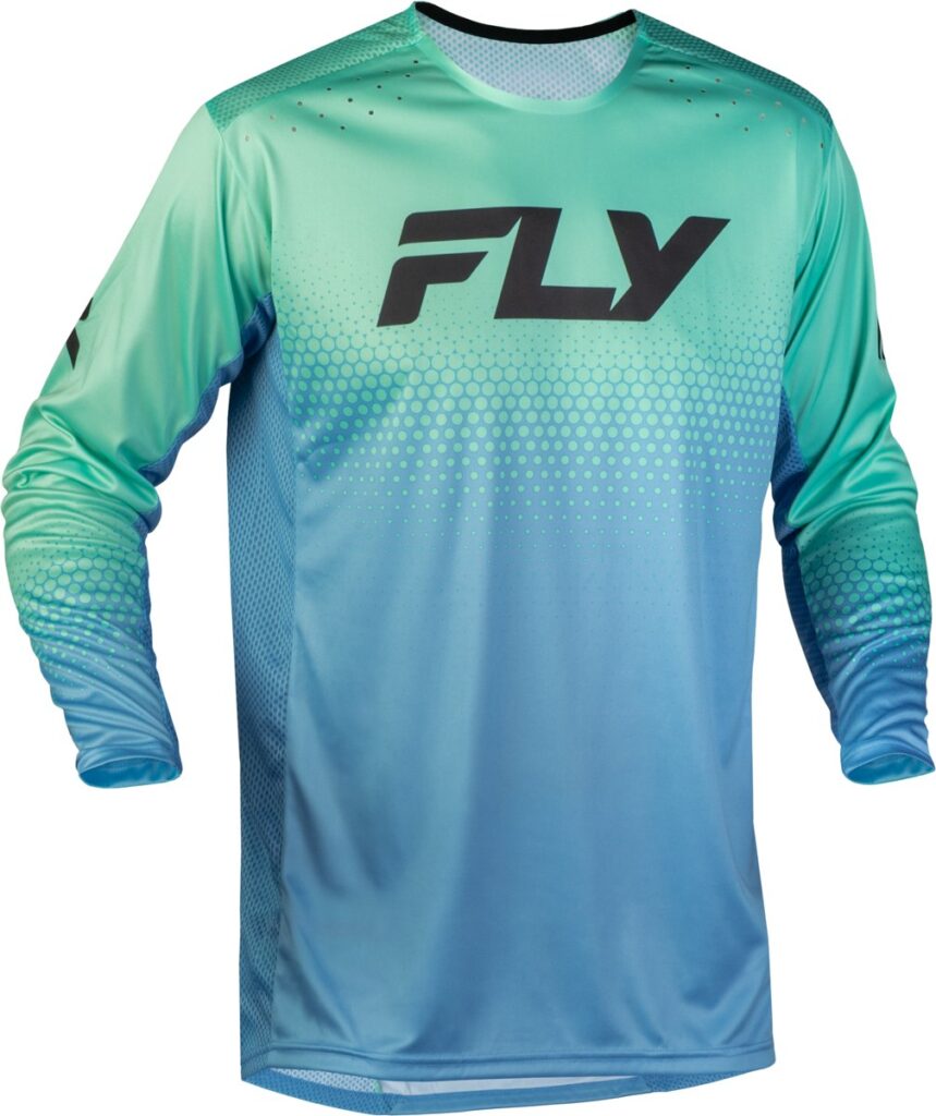 FLY RACING Youth Rayce Sonar Bicycle Jersey (2027) — Teal/Aqua — SONAR
