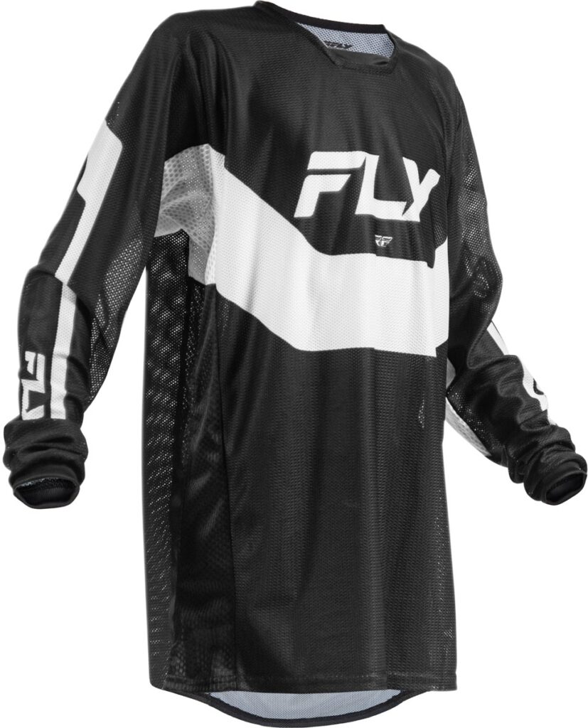 FLY RACING Youth Kinetic Mesh Jersey (2026.5) — Black/White