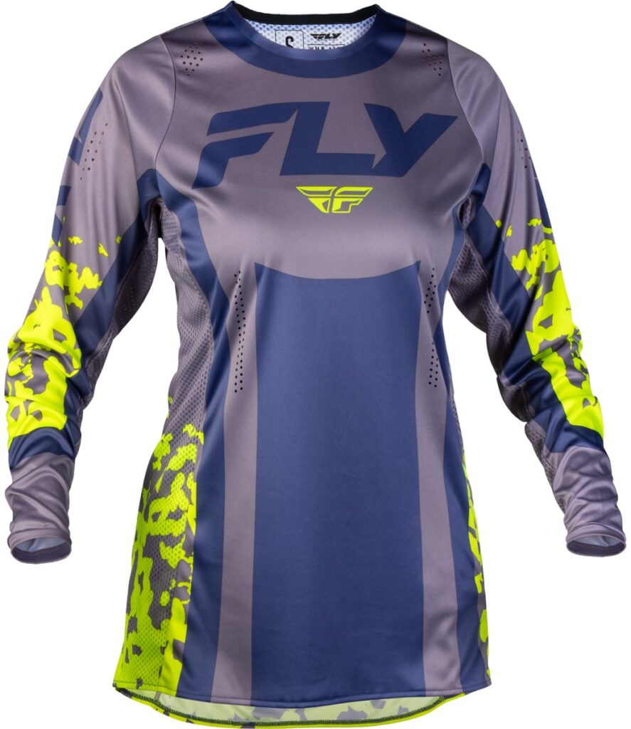 FLY RACING Women's Lite Flake Jersey (2027) — Lavendar/Blue/Yellow — FLAKE