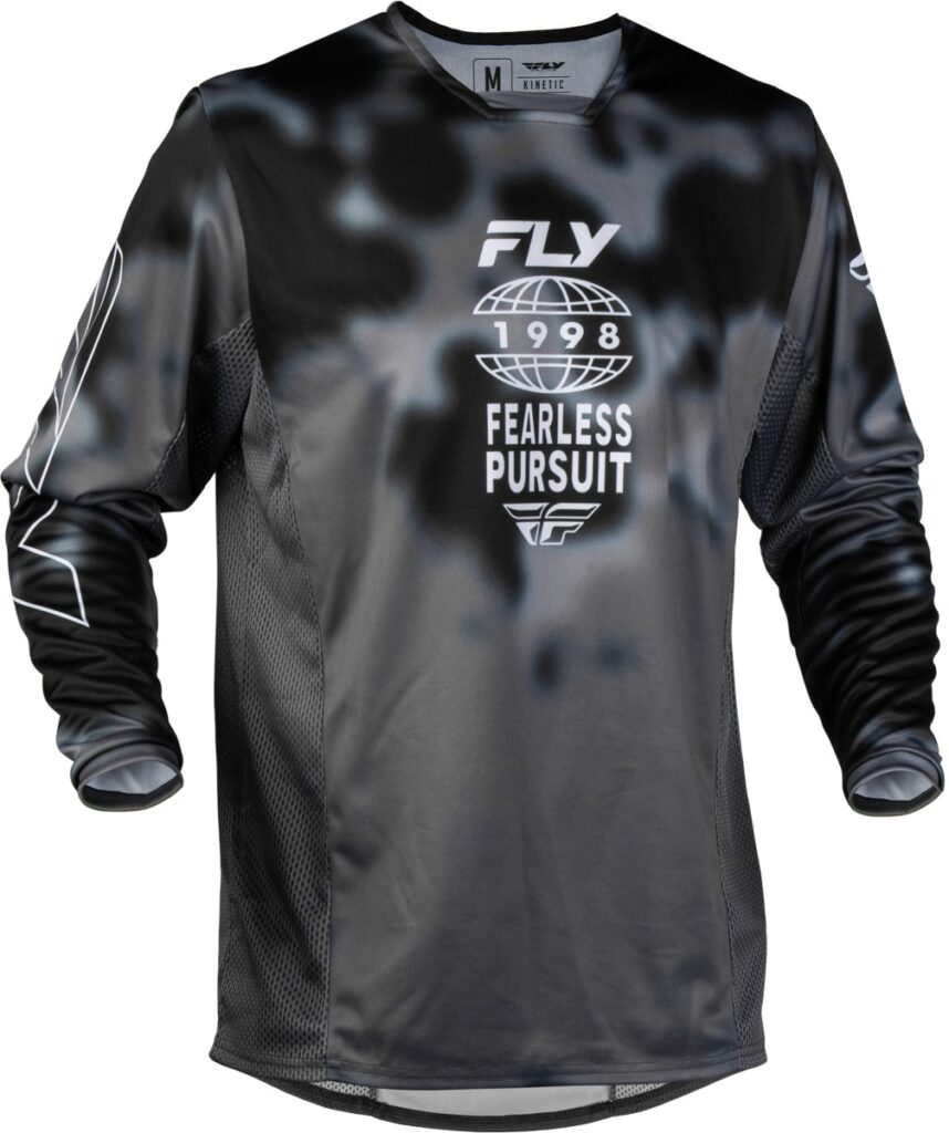 FLY RACING Kinetic Blur Jersey (2027) — Black/Grey — BLUR