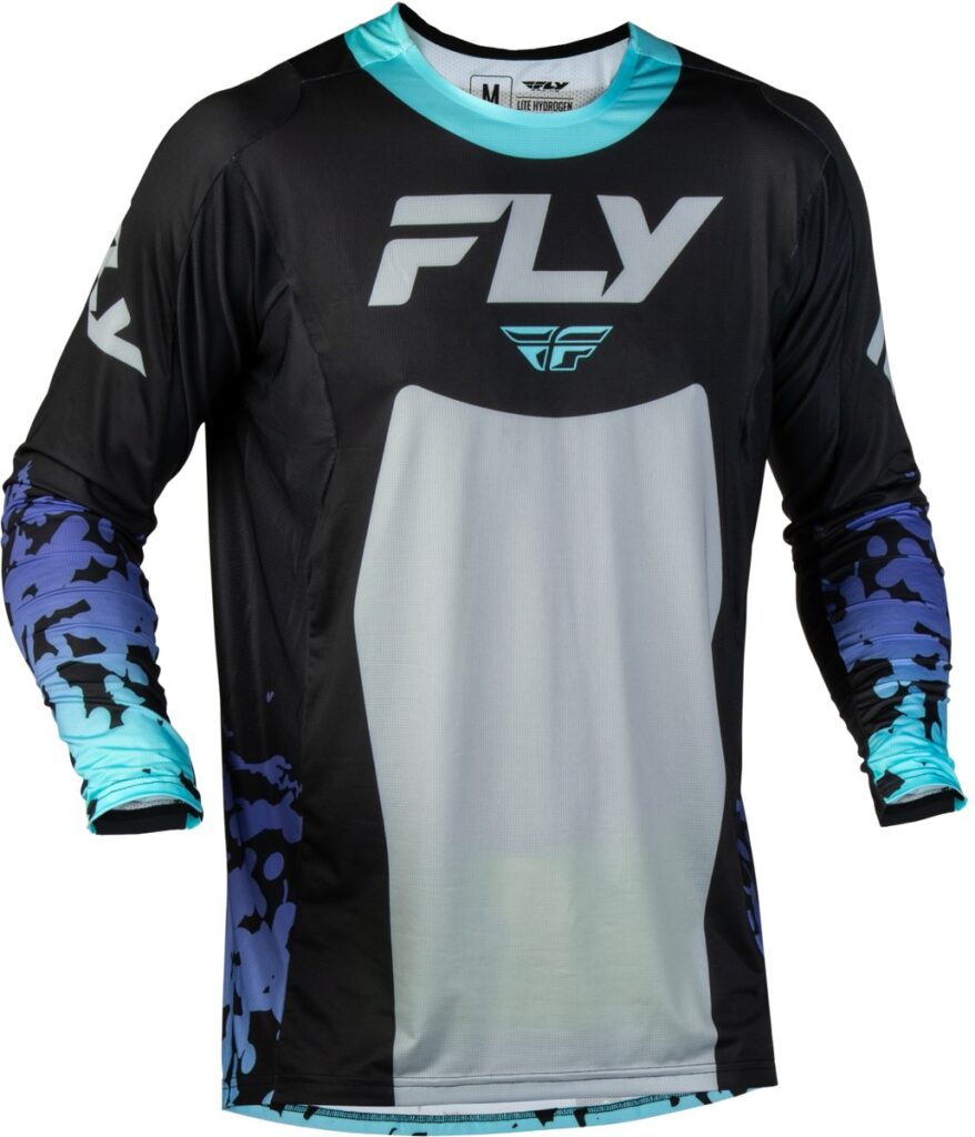 FLY RACING Youth Lite Flake Jersey (2027) — Black/Grey/Multi — FLAKE