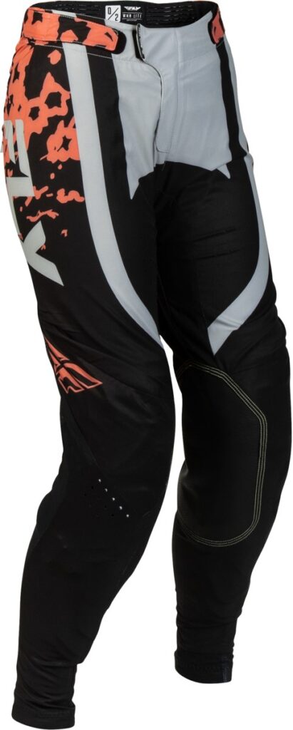FLY RACING Women's Lite Flake Pants (2027) — Black/Light Grey/Coral — FLAKE