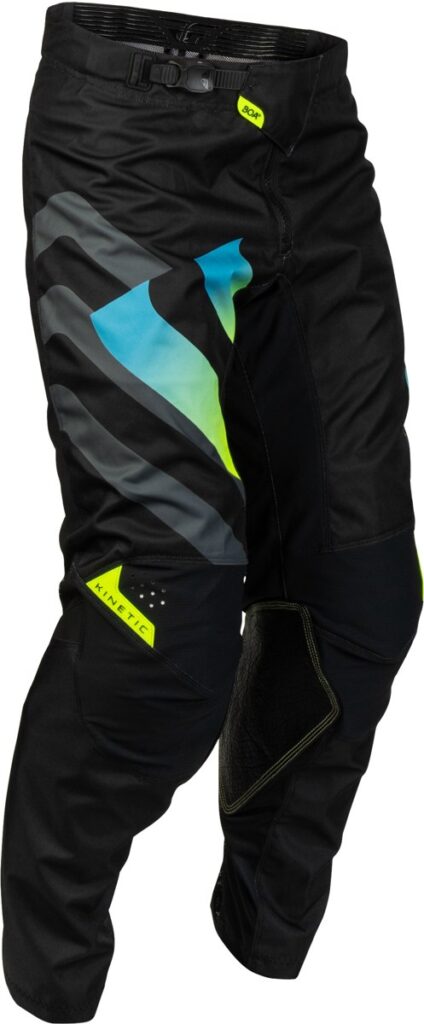 FLY RACING Kinetic Volt Pants (2027) — Black/Grey/Teal/Yellow — VOLT