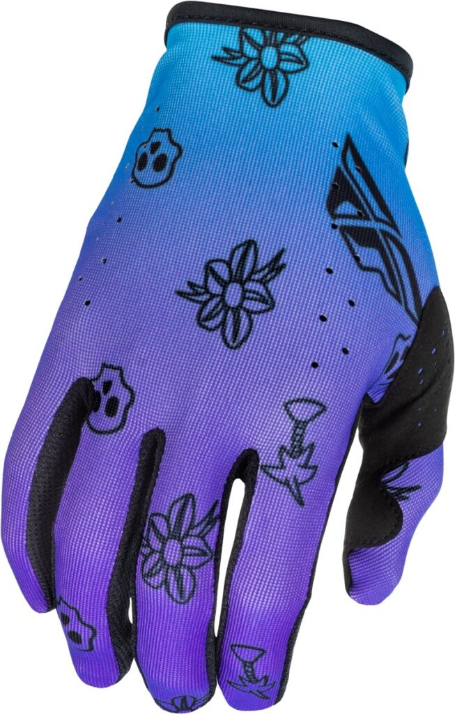 FLY RACING 2026 Lite Outline Gloves — Purple/Blue/Black — OUTLINE