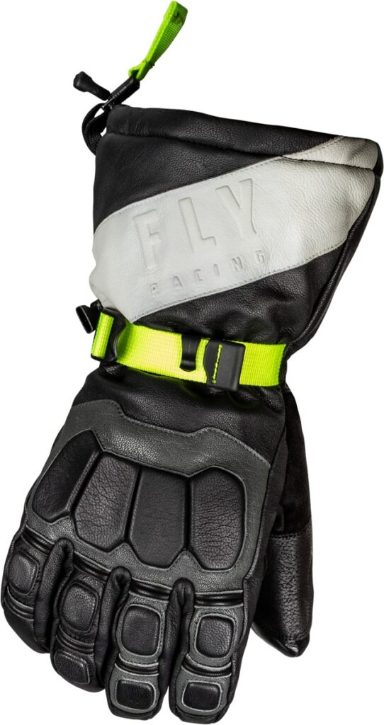 FLY RACING Glacier Gloves — Black/Grey/Hi-Vis Yellow