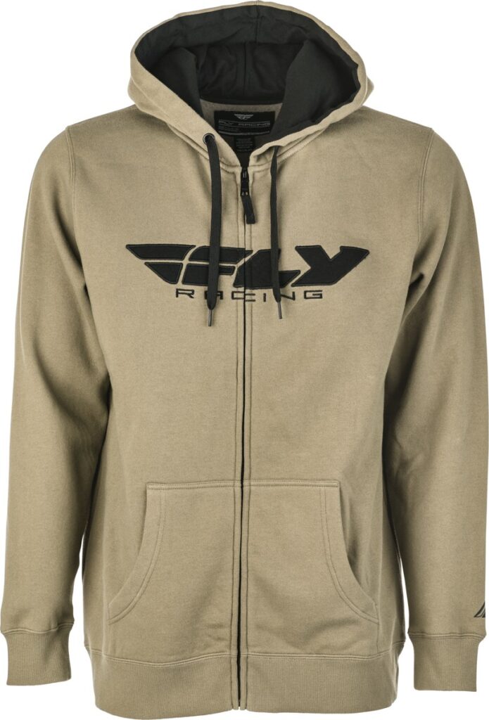 FLY RACING Corporate Zip Up Hoodie — Black/Tan