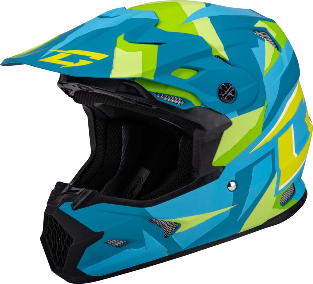 GMAX MX-96 Splinter Helmet — Matte Blue/Green — SPLINTER