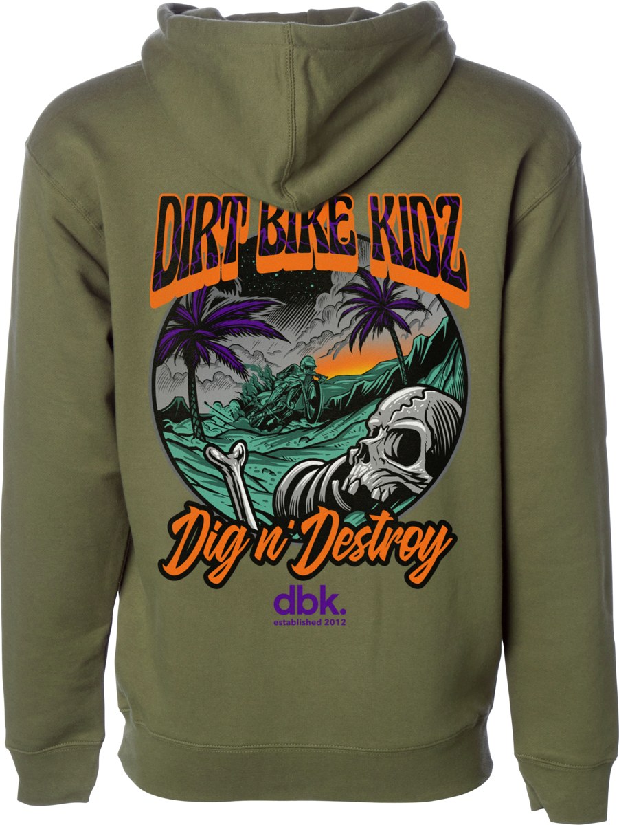 DBK Youth Boneyard Hoodie (2026) — Military Green