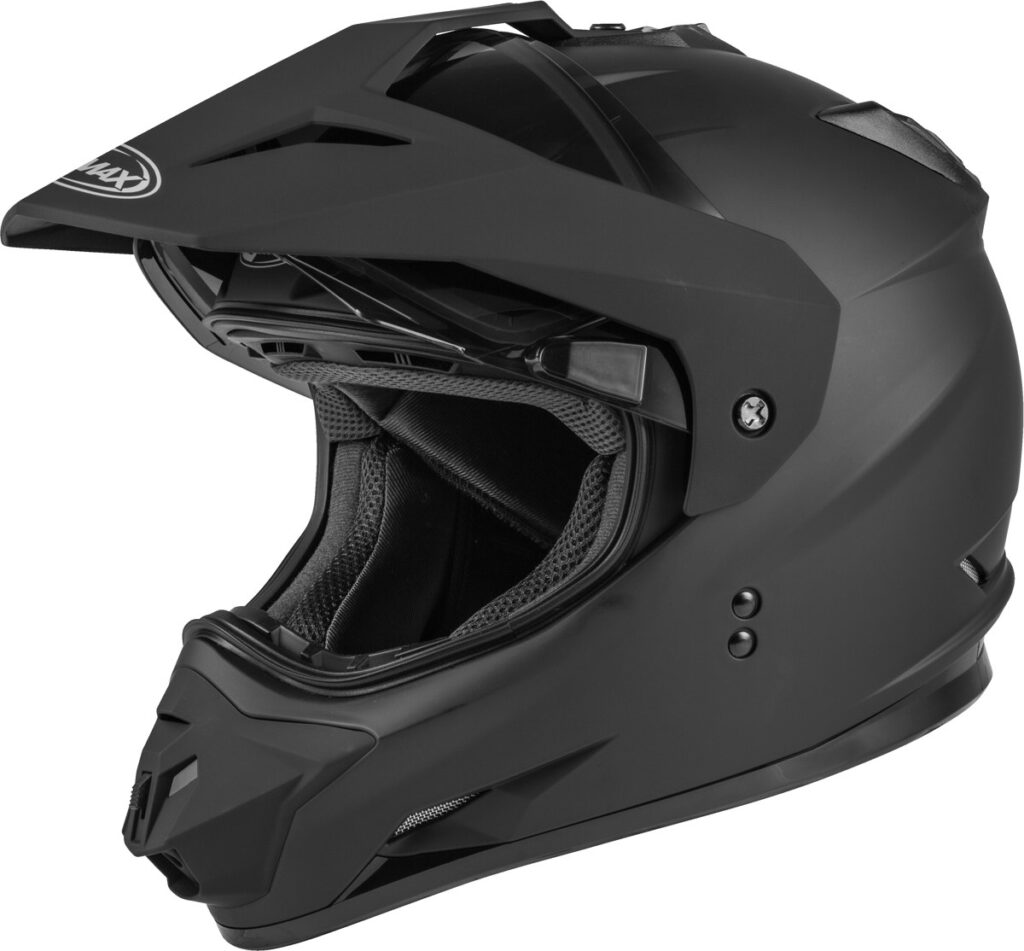GMAX GM-11 Dual Sport Helmet (2023) — Matte Black — SOLID