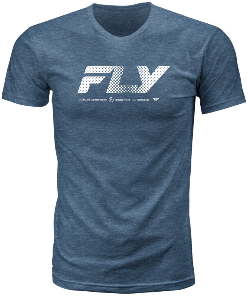FLY RACING Worldwide Tee — Blue — WORLDWIDE