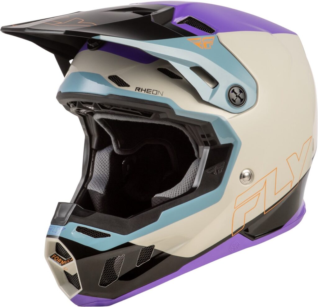 FLY RACING 2026 Youth Formula CC Glide Helmet — Black Carbon/Grey/Silver — GLIDE