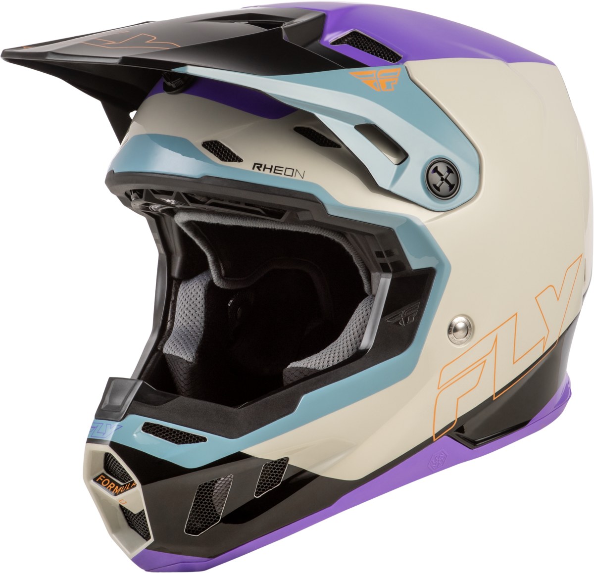 FLY RACING 2026 Youth Formula CC Glide Helmet — Black Carbon/Grey/Silver — GLIDE