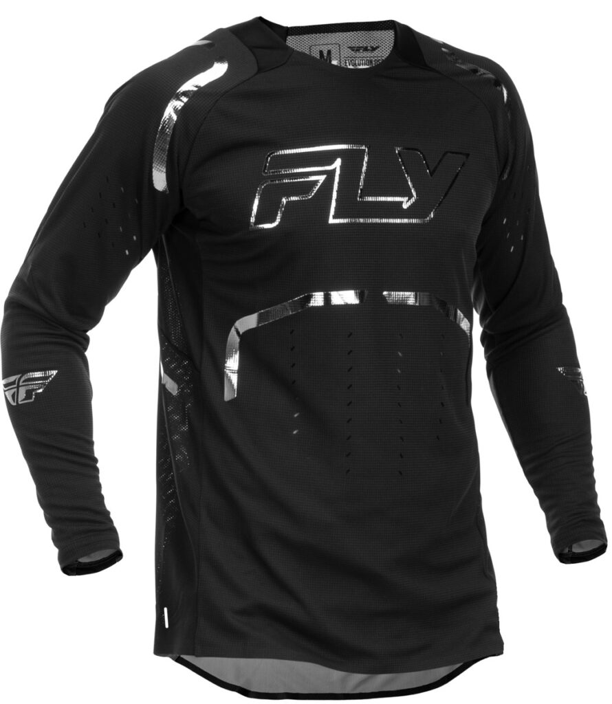 FLY RACING Evolution DST SE Spark Jersey (2026) — Black/Silver — SPARK