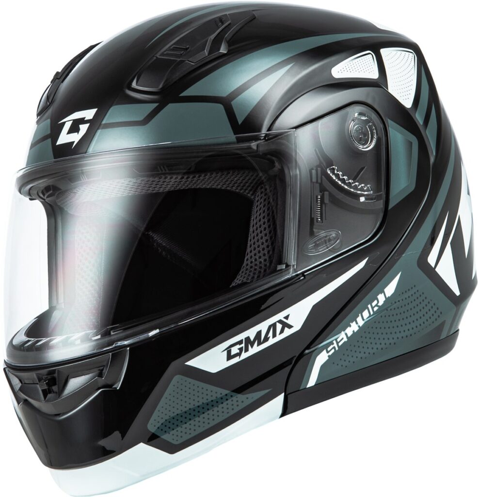 GMAX MD-04 Sector Helmet — Black/Silver — SECTOR
