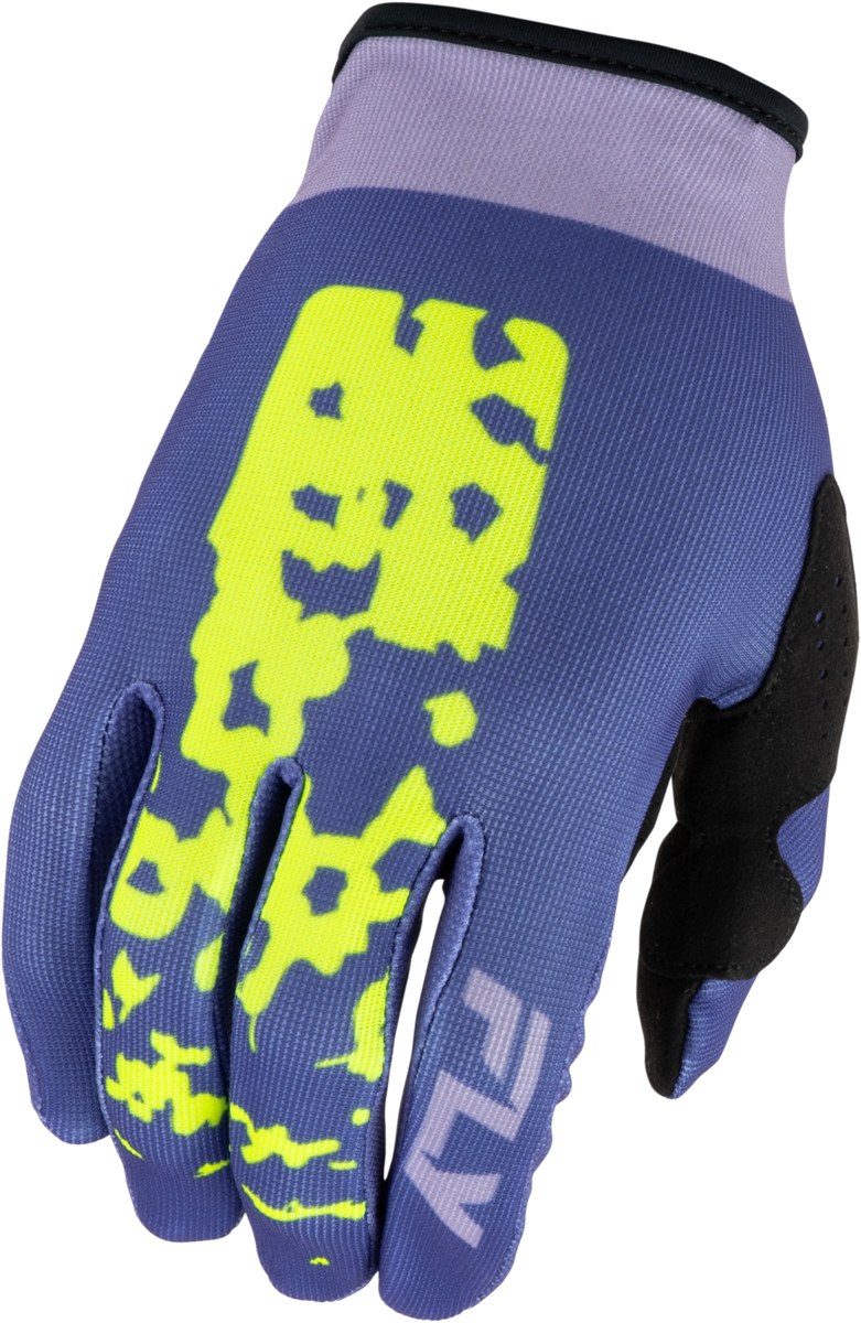 FLY RACING Girl's Lite Flake Gloves (2027) — Lavendar/Blue/Yellow — FLAKE