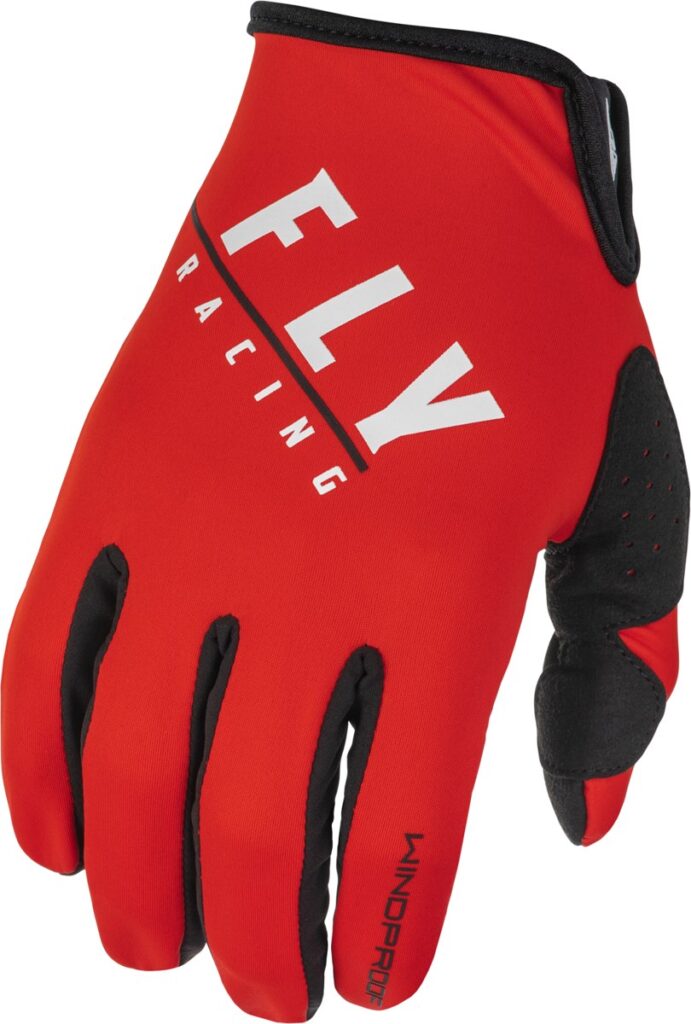 FLY RACING Windproof Lite Gloves — Black/Red