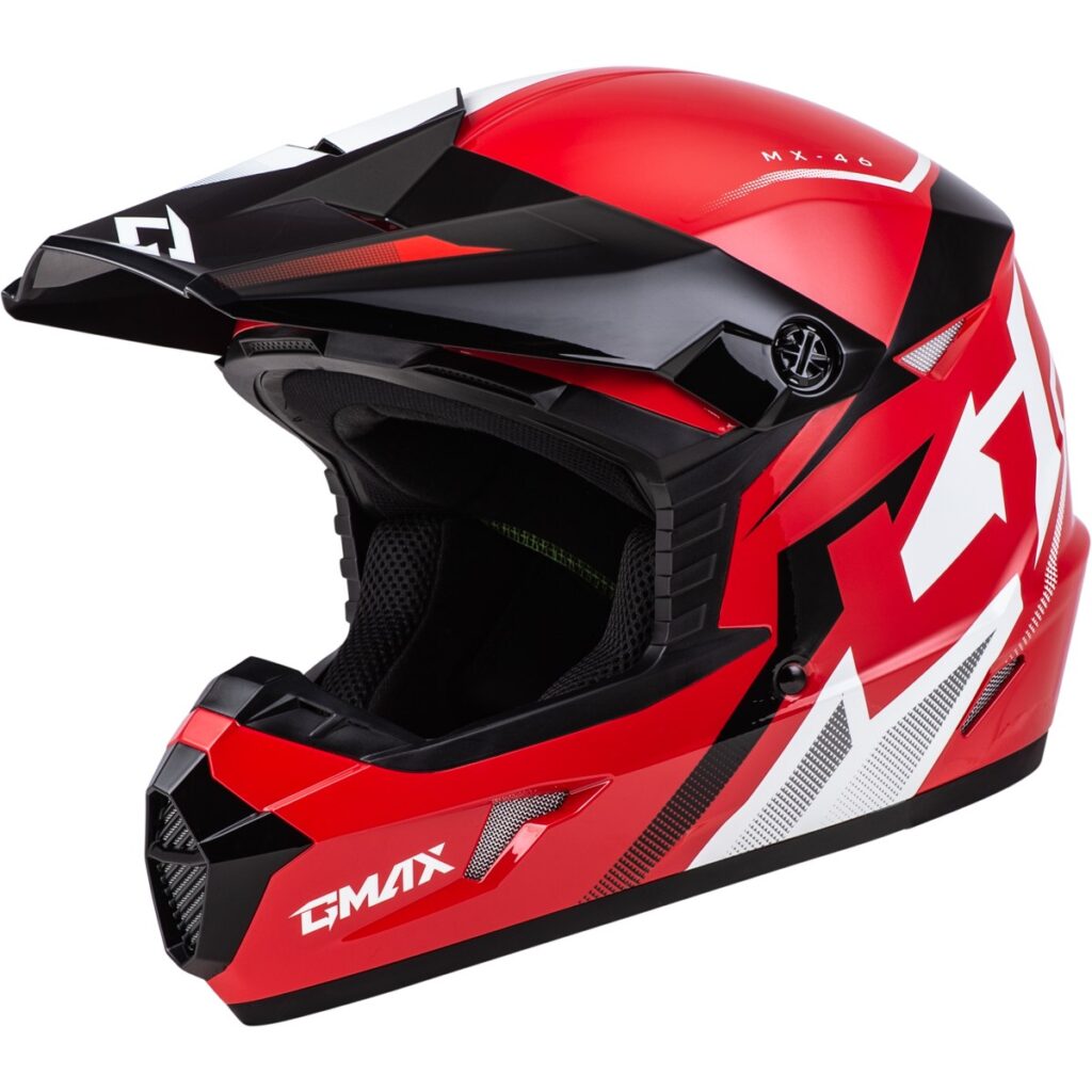 GMAX MX-46 Compound Helmet — Red/Black/White