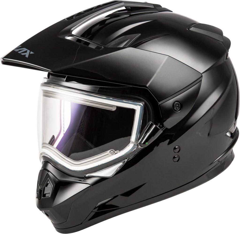 GMAX GM-11S Electric Shield Helmet — Black — SOLID