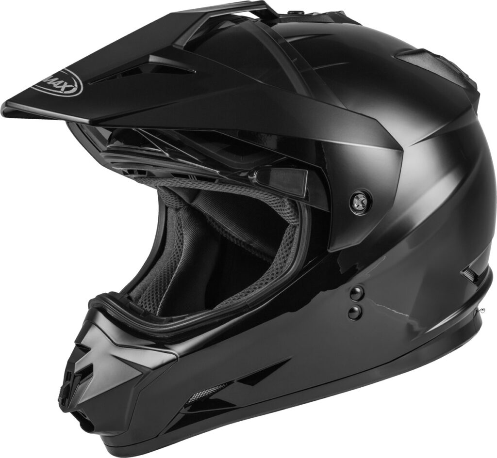 GMAX GM-11 Dual Sport Helmet (2023) — Black — SOLID