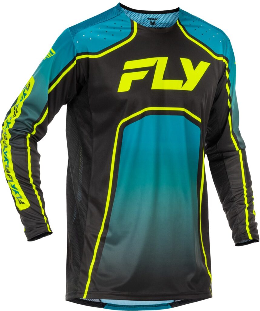 FLY RACING Youth Rayce Bicycle Jersey (2026) — Teal/Black/Lime