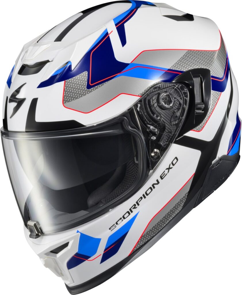 SCORPION EXO EXO-T520 Full-Face Helmet — White/Blue — ZUSE