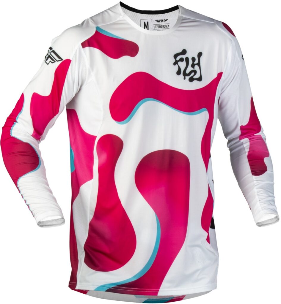 FLY RACING Lite Vibe Jersey (2027) — White/Pink/Blue — VIBE