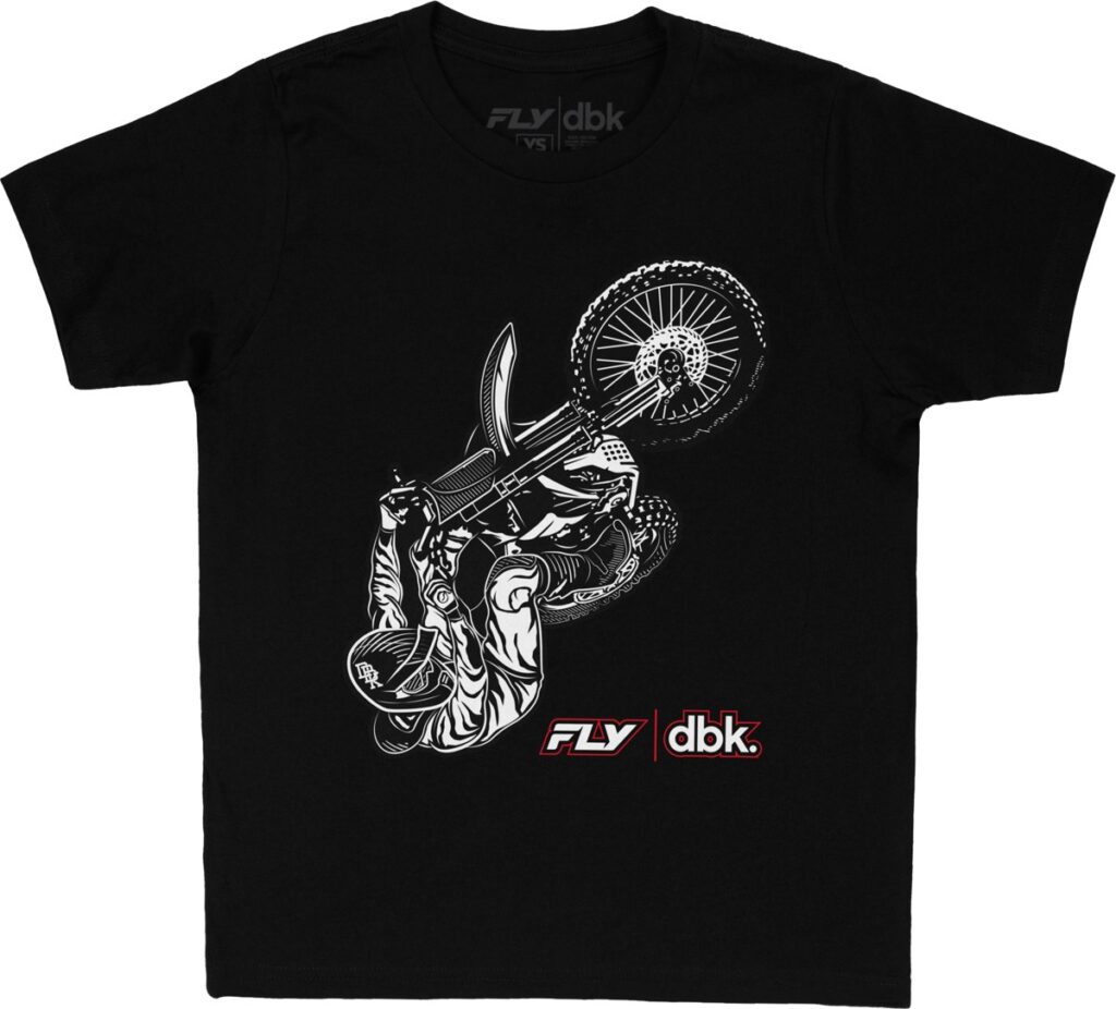 FLY RACING Youth FLY DBK Wheelie Tee — Black — WHEELIE
