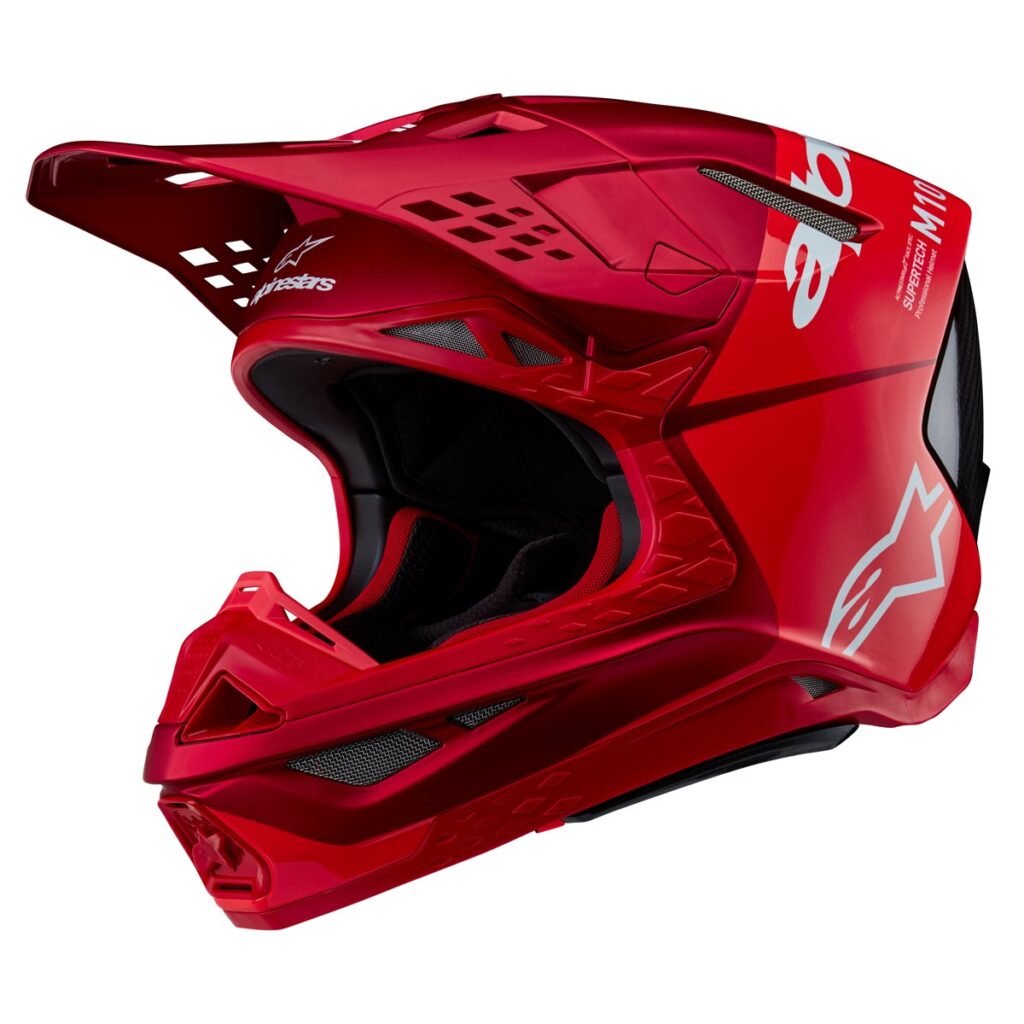 ALPINESTARS S-M10 Helmet — Fluorescent red/Red M&G — FLOOD