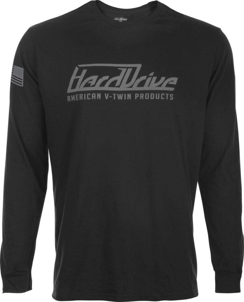 HARDDRIVE Long Sleeve Tee — Black/Grey