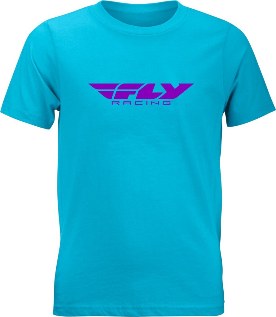 FLY RACING Youth Corporate Tee — Blue/Purple