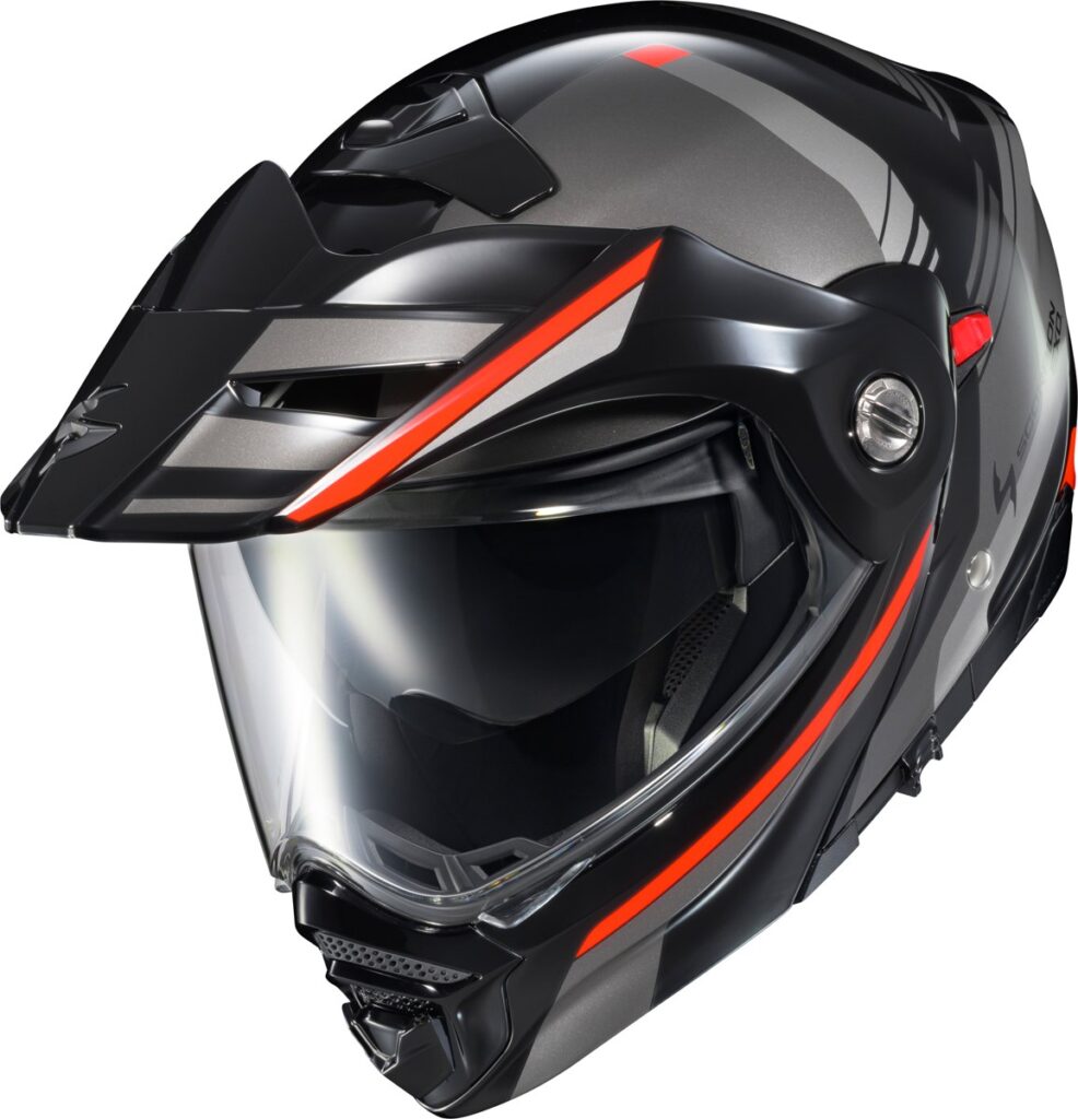 SCORPION EXO EXO-AT960 Modular Helmet — Black/Red — MONK