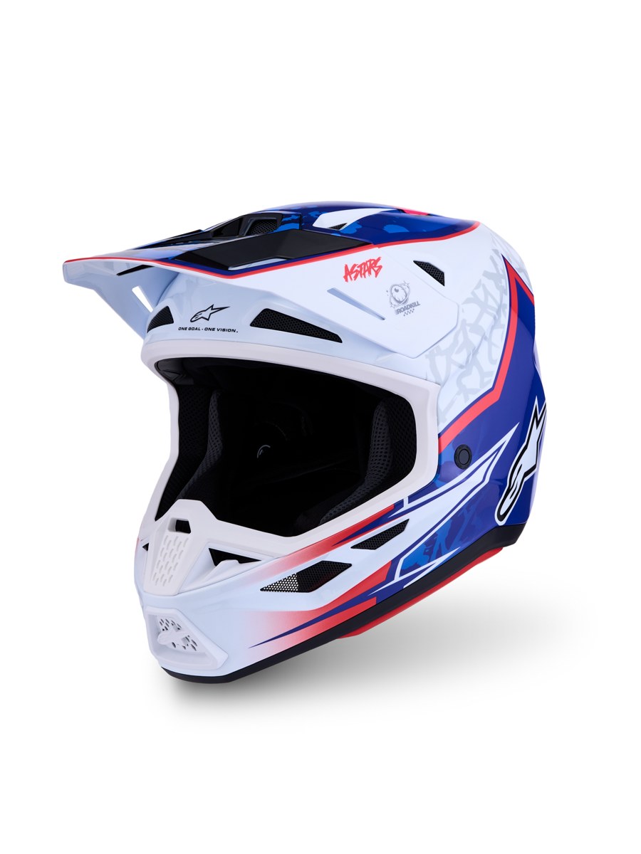 ALPINESTARS SM7 Blaster Helmet (2027) — White/Blue/Red