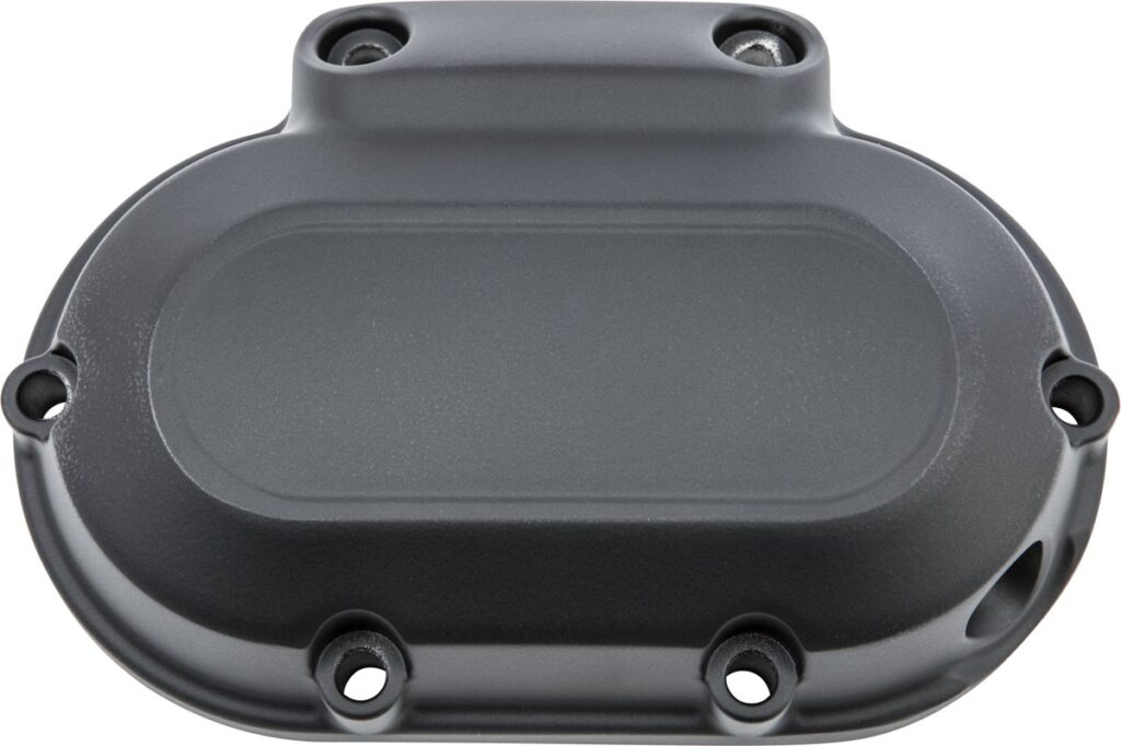 HARDDRIVE Trans Side Cover Flat Black 6 Twin Cam 07-17 & Dyna 06 - 302227