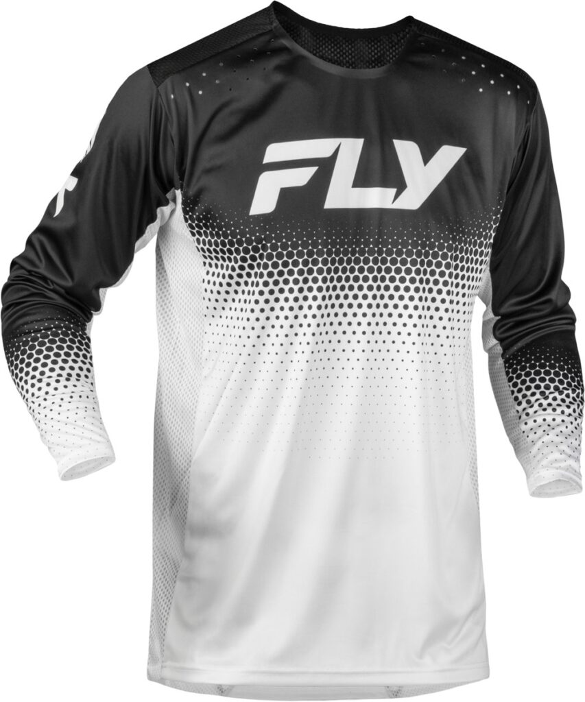 FLY RACING Youth Rayce Sonar Bicycle Jersey (2027) — White/Black — SONAR