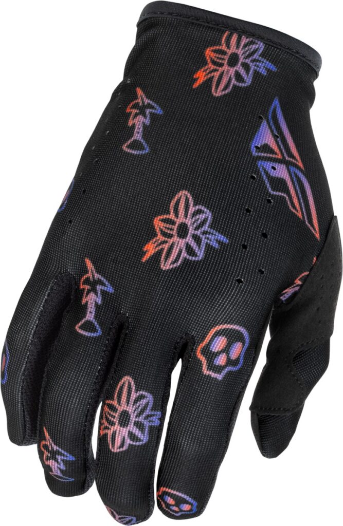 FLY RACING 2026 Youth Lite Outline Gloves — Black/Red/Purple — OUTLINE