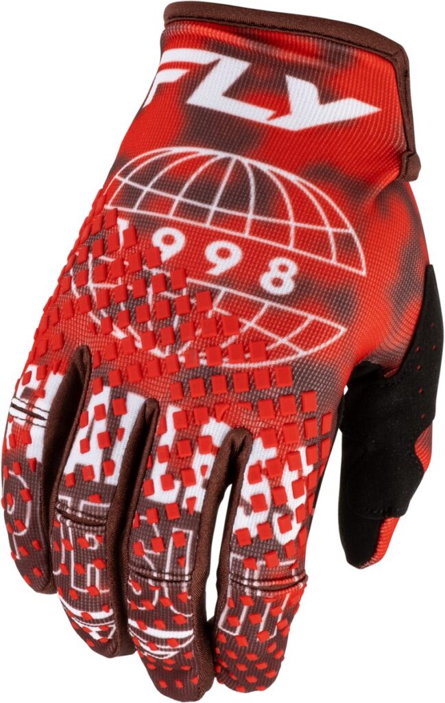 FLY RACING Kinetic Blur Gloves (2027) — Red/Maroon — BLUR