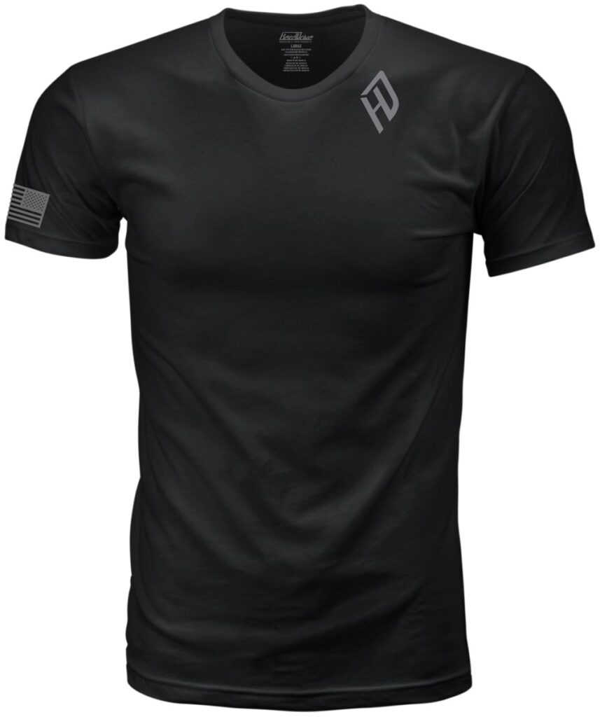HARDDRIVE Shield Tee — Black/White