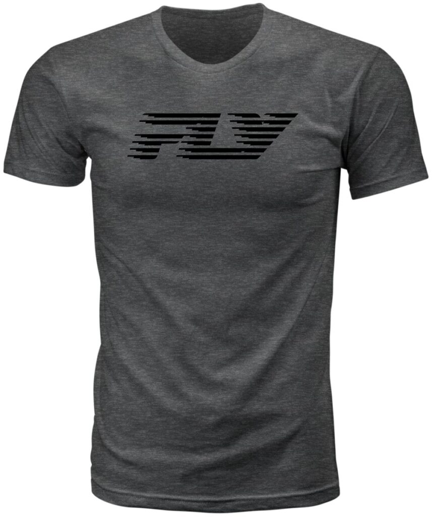 FLY RACING Fast Tee — Grey — FAST