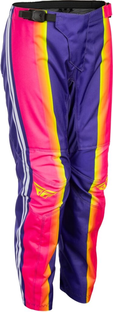 FLY RACING Youth F-16 Raze Pants (2027) — Purple/Red/Yellow — RAZE