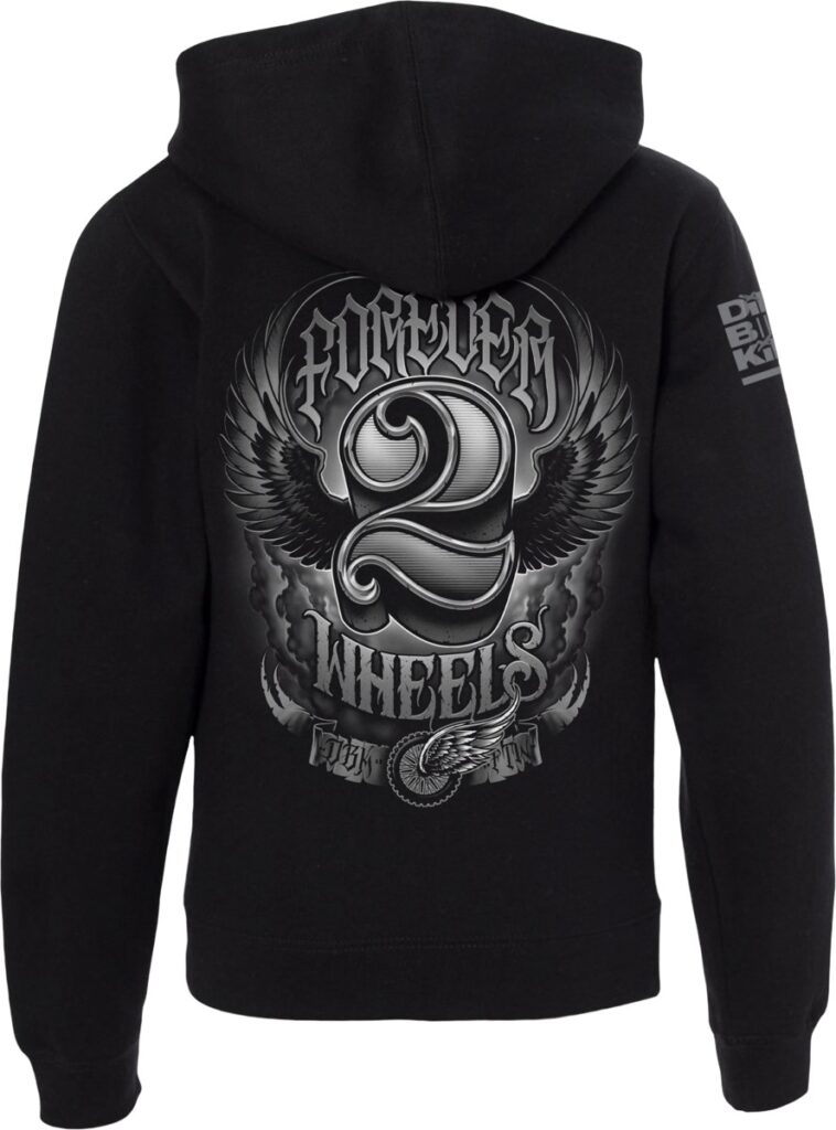 DBK Youth Two Wheels Hoodie (2026) — Black
